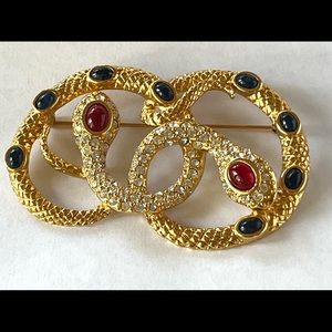 KJL for Avon Snake Brooch